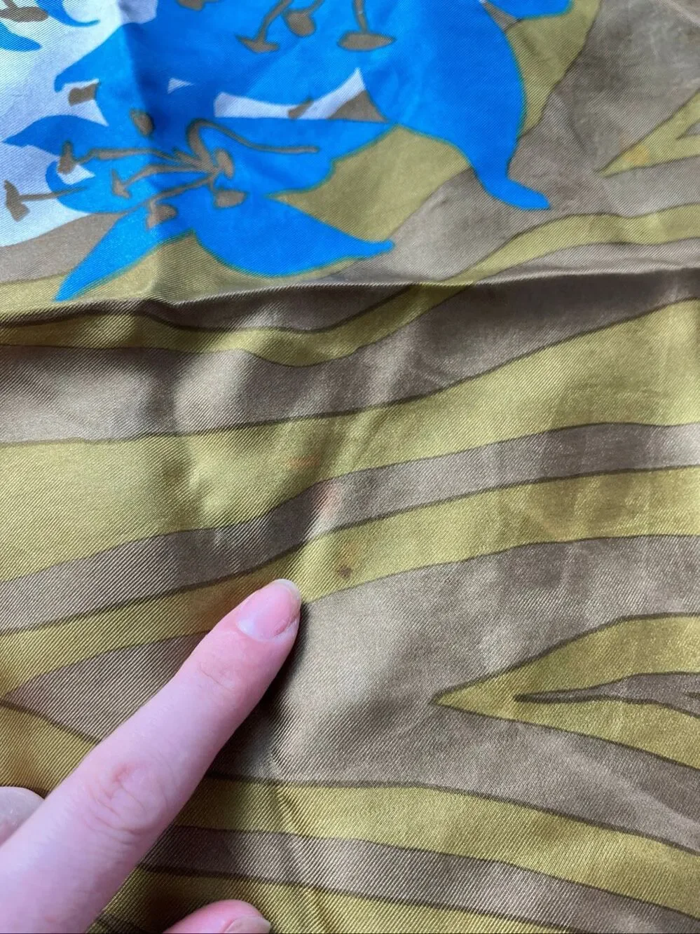 VTG Jaleh & Joseph 30” Silk Floral Abstract Art Scarf Hand Rolled Stitched Edges